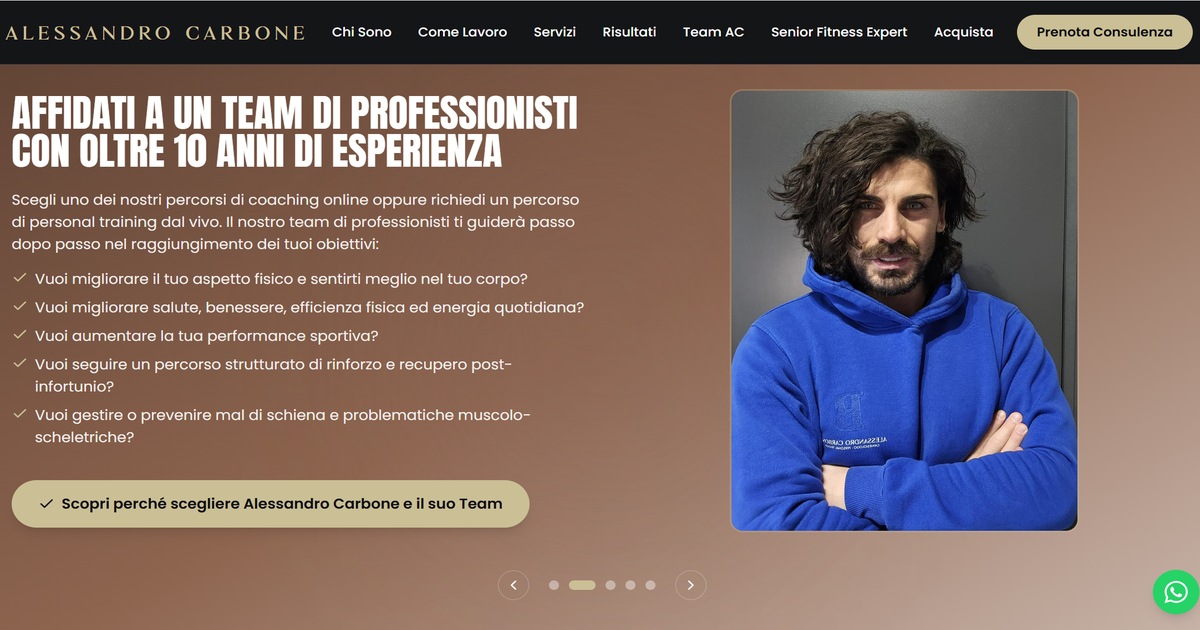 Alessandro Carbone - Chinesiologo e Personal Trainer a Voghera